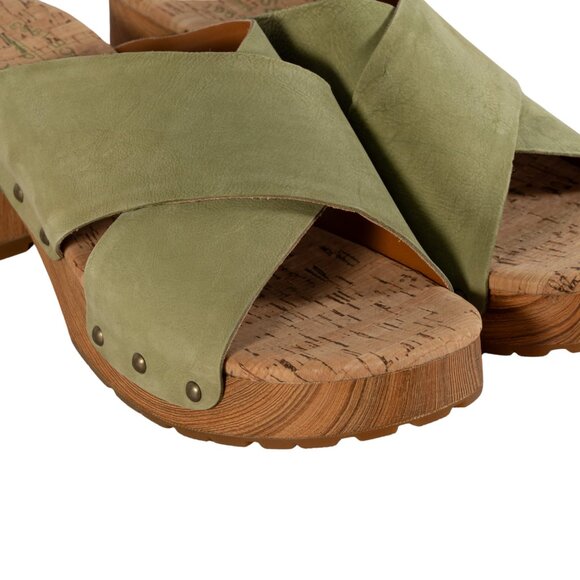 Kork-Ease Women's Tatum Leather 2-3/4" Heel Slide Sunflower Platform Sandals 10M - Picture 9 of 13